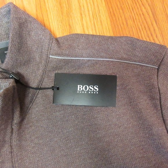 NEW! HUGO BOSS 100% COTTON 1/4 ZIP SWEATSHIRT - Picture 3 of 5